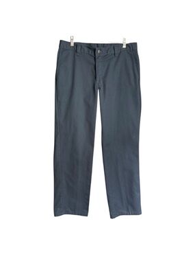 Dickies Flat Front Business Casual Workwear Chino Pants Men’s Waist 34Navy Blue